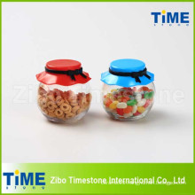 265ml Food Candy Glass Storage Jar with Plastic Lid